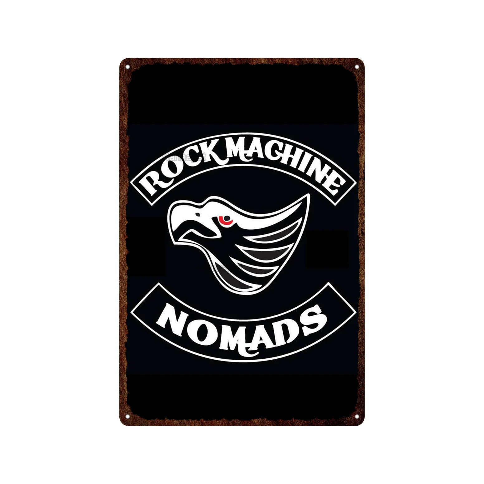 

The Iron Sheet Painting European Type Metal Material Each Big Brand Locomotive Club Design Logo English Decoration Plaque