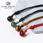 Женское Ожерелье с натуральными бусинами JD, натуральный тигровый глаз