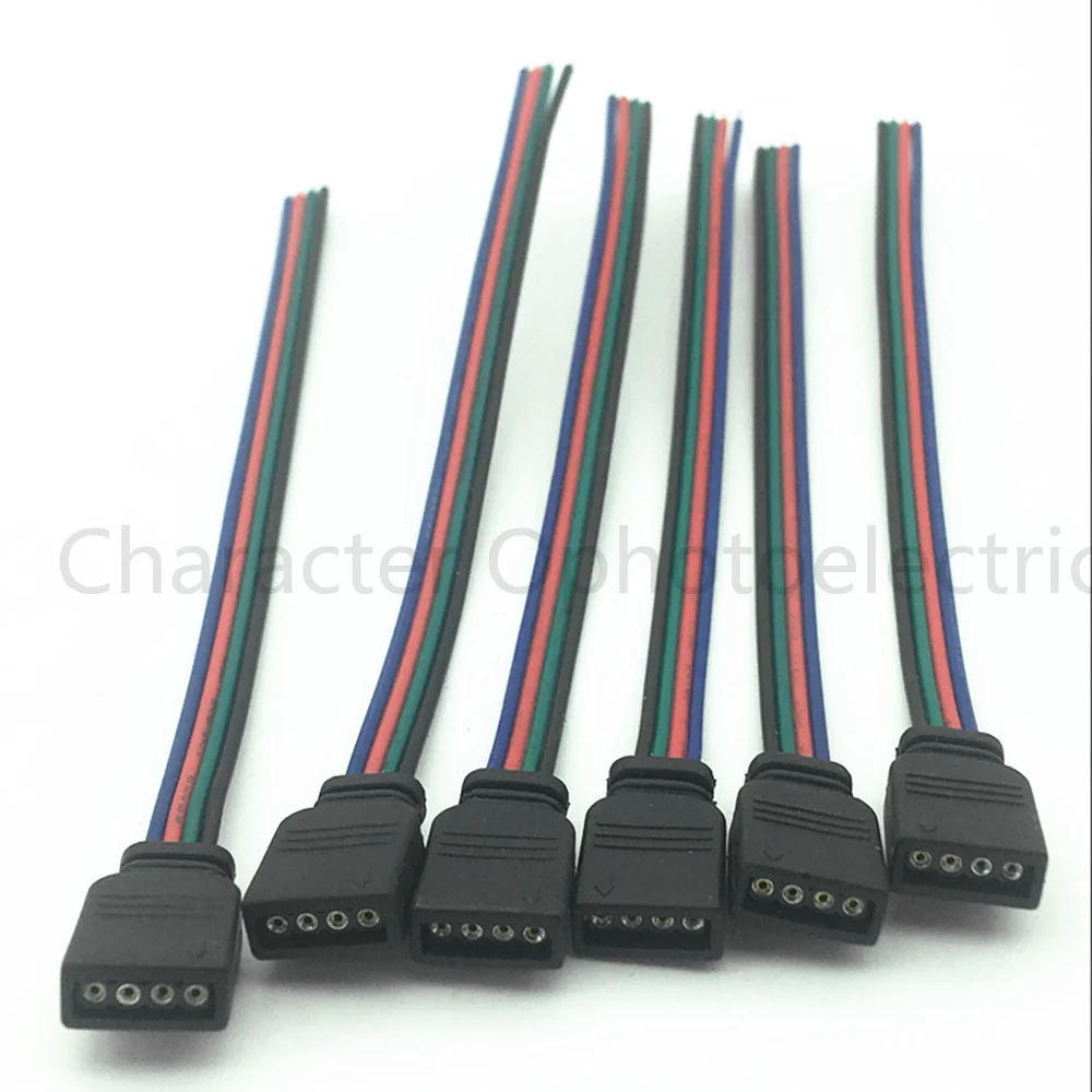 10/20/50/100 шт./партия 4-контактный разъем RGB для светодиодной ленты SMD 3528 5050 | Лампы и