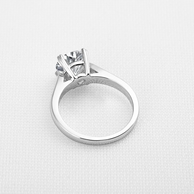 Женское кольцо из серебра 925 пробы с круглым вырезом|fine jewelry|925 silversterling |