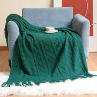 knitted sofa cover blanket nordic office summer air conditioning bed end blanket napping car keep warm decorative