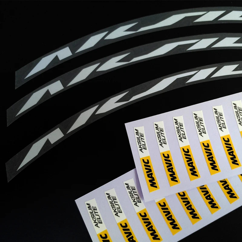 

Mavik AKSIUM Road Car Carbon Knife Ring Wheel Sticker 24 Bicycle Waterproof Reflex AK Customized