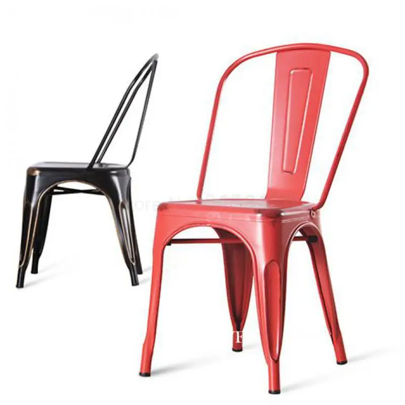 Европейский ретро промышленный Лофт из кованого железа уличные кресла Бар Кафе