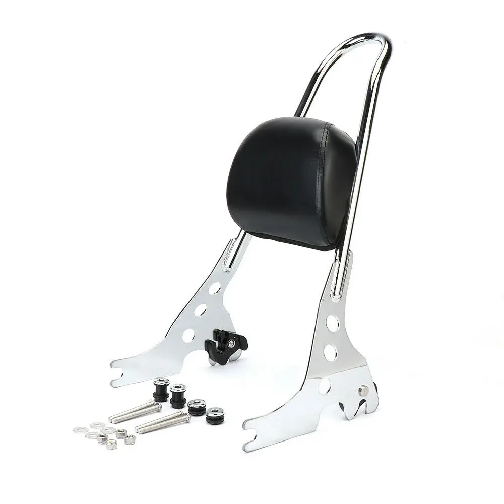 Silver Respaldo мотоциклетные сиденья спинки Сисси Бар для SPORTSTER 1200 883R Пользовательские Спорт XL1200S XL883C XL1200R XLH883 1996 - Цвет: Silver