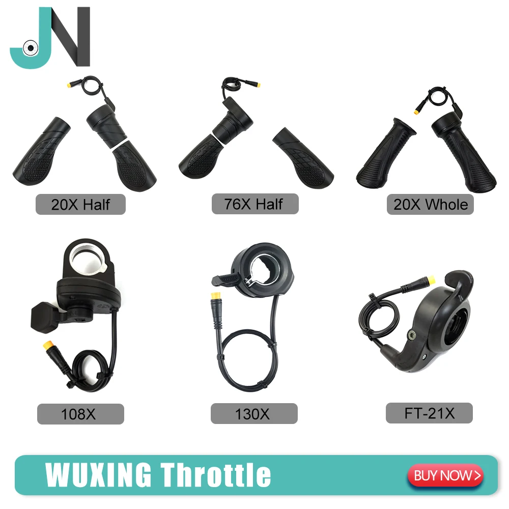 

Ebike Half Whole Twist Throttle SM Waterproof Plug 130X/108X/76X Left/Right Hand Acceleration Control For E-Bike Conversion Kit