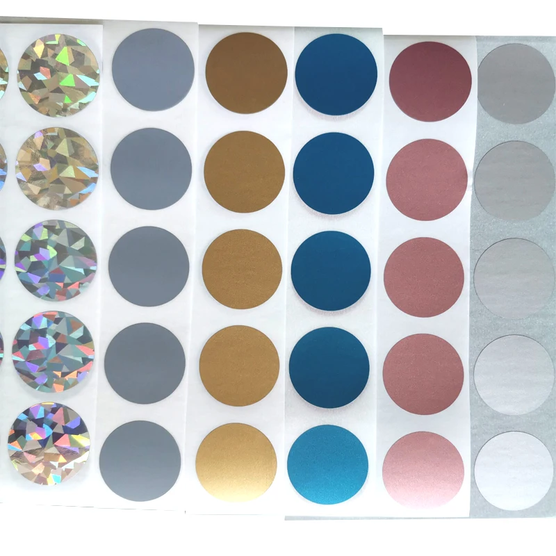 

1500pcs/lot Lovely Round Scratch coating Golden silver blue DIY Stickers Scrapbooking for Handmade Products Gift seal sticker