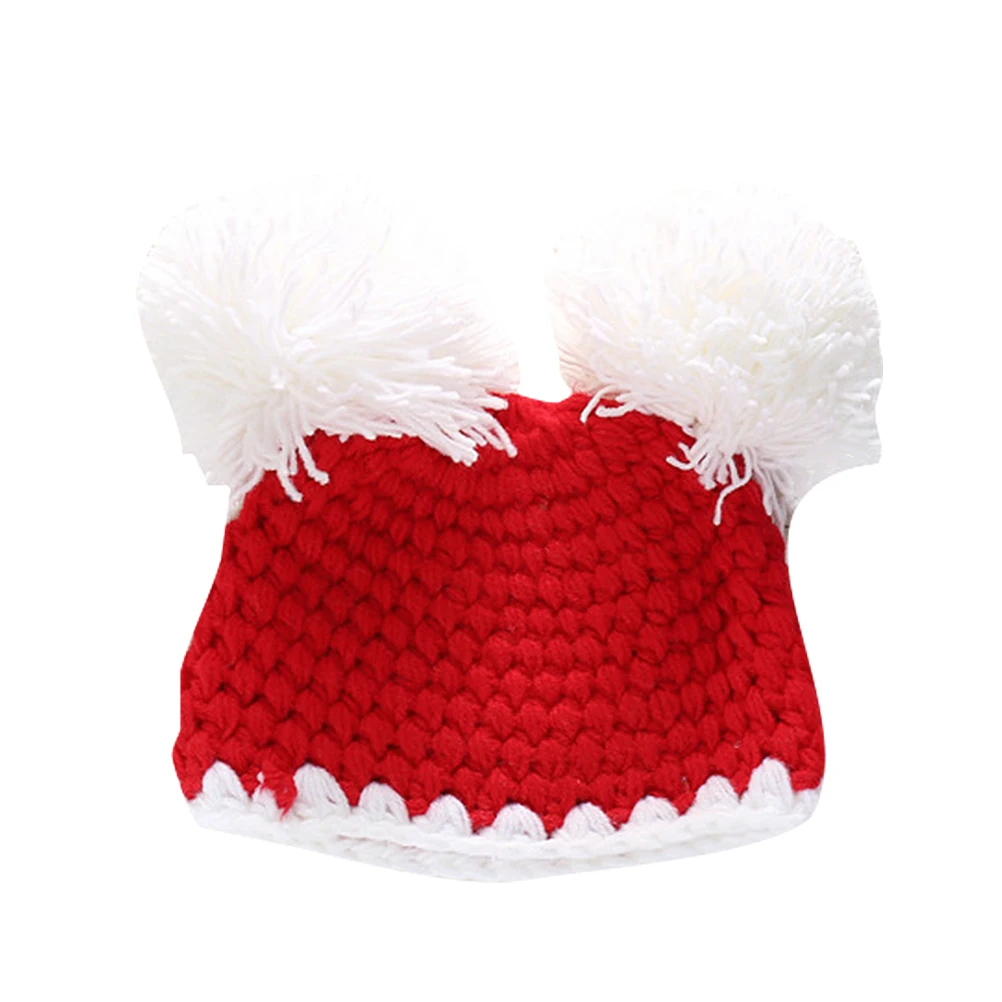 Шерстяная шапка для маленьких девочек Рождественская зимняя теплая Праздничная