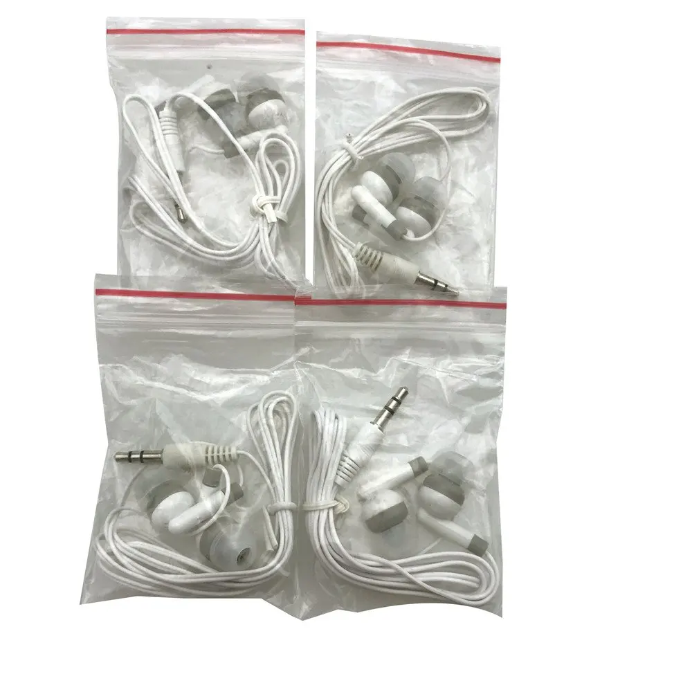 Bulk Earbuds  Wholesale  100 Pack Disposable Ear Buds Bulk Individually Wrapped  for School Classr
