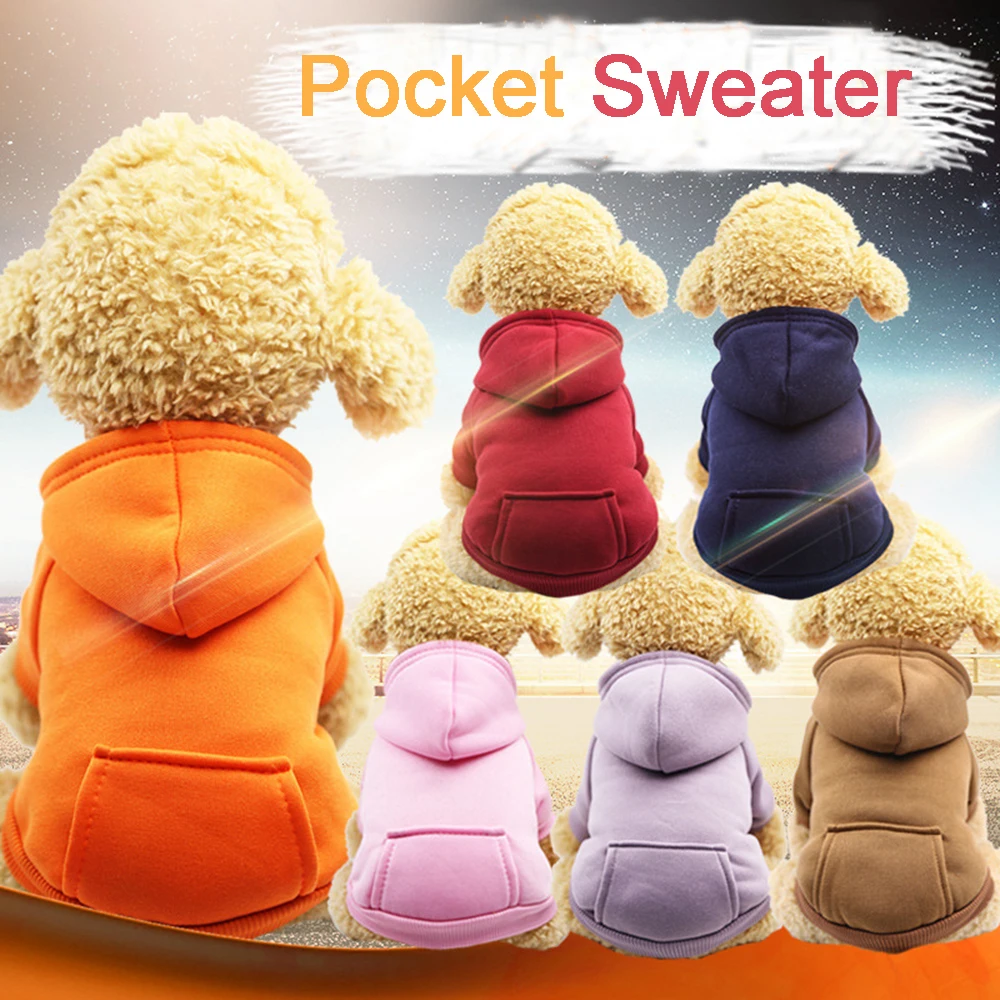 

Pet Dog Clothes Hoodie Cotton Dog Coat Jacket Puppy Pet Clothing Sports Sweater Casual Pets Outfits For Small Middle Dogs
