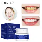Отбеливающий порошок для зубов BREYLEE, зубная паста, отбеливатель для зубов, чистящий зубная щетка для гигиены полости рта гель, удаляет пятна от зубного налета