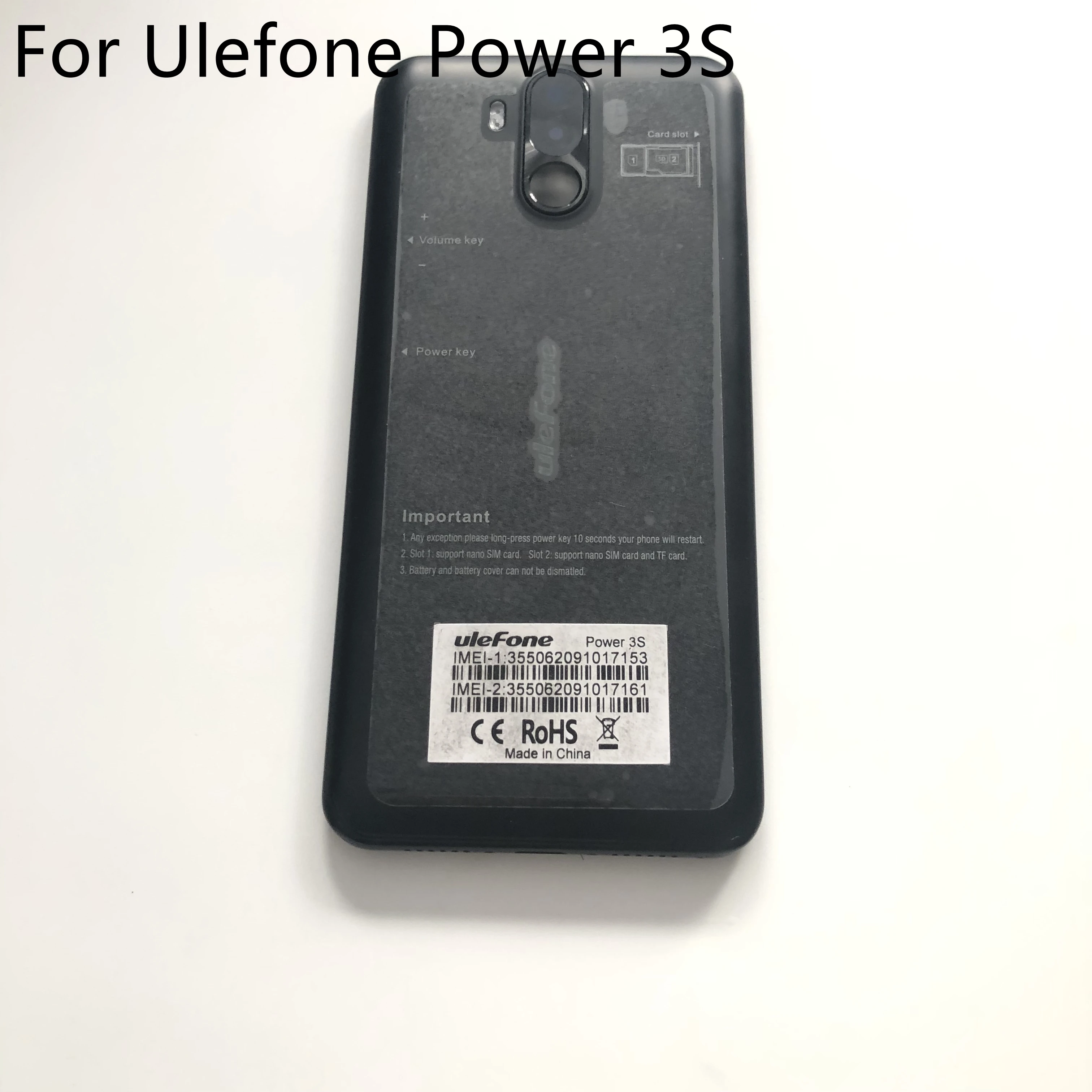 Чехол Ulefone Power 3S для аккумулятора задняя крышка + стеклянный объектив камеры MTK6763