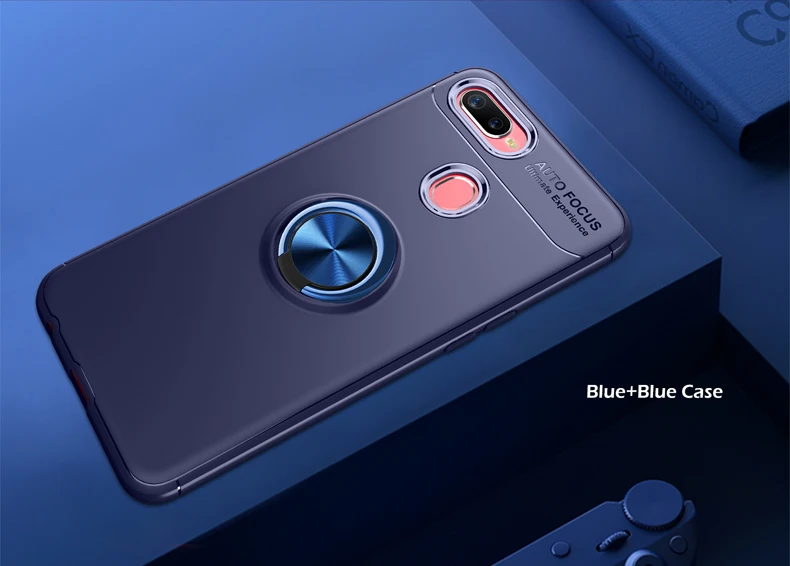 Для OPPO A7 AX7 чехол Автомобильный держатель Стенд Магнитный кронштейн палец кольцо мягкое силиконовое покрытие чехол для OPPO A7 A 7 противоударный
