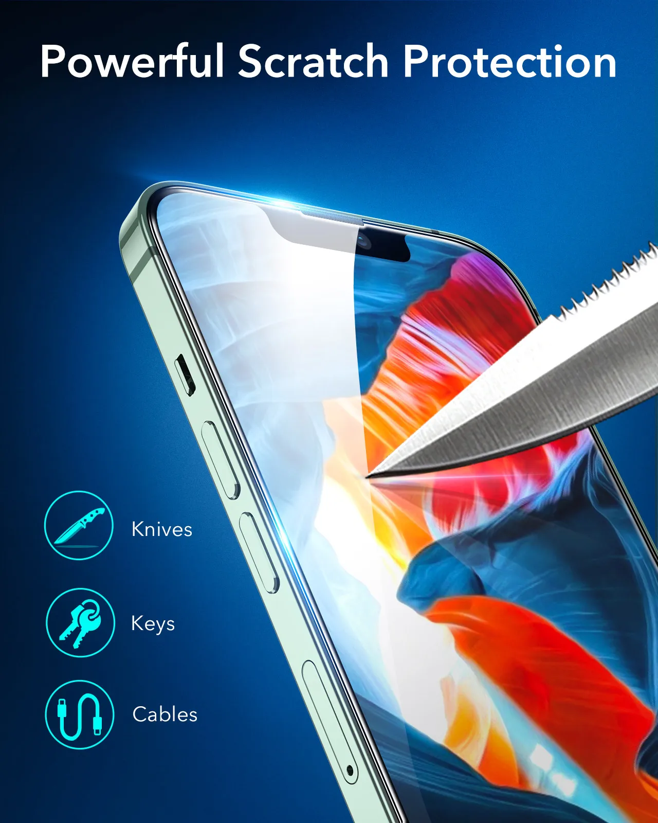 ESR Screen Protector for iPhone 13 Tempered Glass for iPhone 13 Pro Max for iPhone 13 mini Clear Screen Protective Film Glass