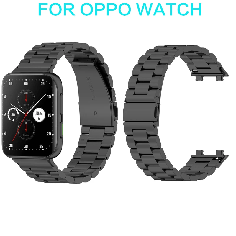 

Ремешок из нержавеющей стали для часов Oppo Watch 41 мм 46 мм, сменный Браслет для смарт-часов, браслет для OPPO Watch 2