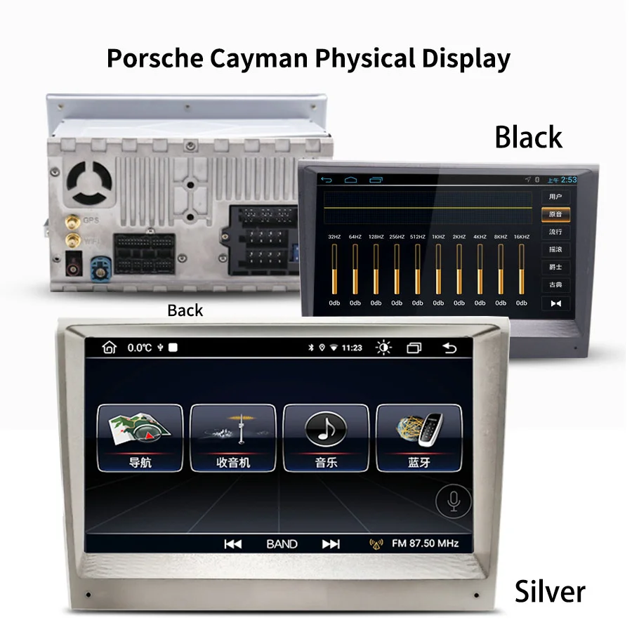 Автомобильный видеопроигрыватель 8 дюймов 128 Гб ПЗУ для Porsche Cayman S Boxster 987 911 997 2007-2015