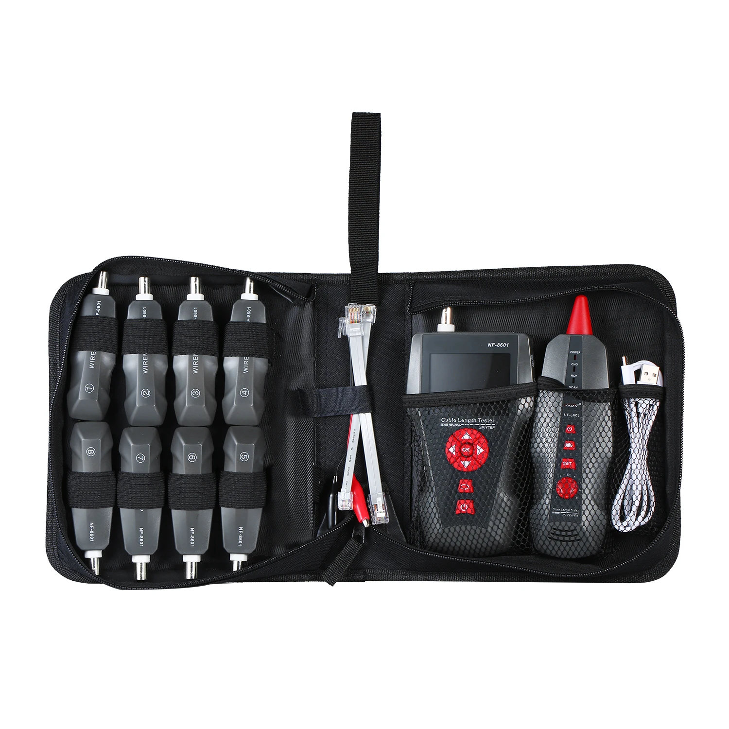 NF 8601W сетевой кабель тестер провода трекер RJ11 RJ45 BNC длина искатель с 8 удаленными