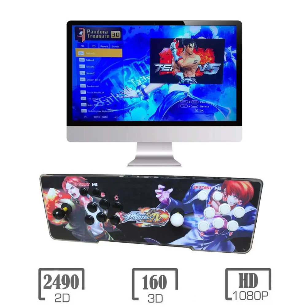 KOF XIV Black 3D Pandora игровой автомат | 2200 HD игры | 1280x720P | 2 игрока управления играми | добавить больше игр | Любимый список | Поддержка 4 игроков - Цвет: KOF XIV Black