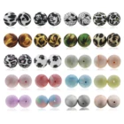 Силиконовые бусины с леопардовым принтом, 121513 мм, 100 шт.