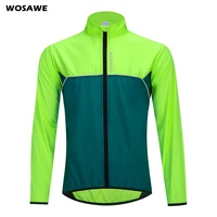 wosawe men ultralight mtb bicycle jackets breathable reflective cycling jackets long sleeve windproof outdoor sports windbreaker