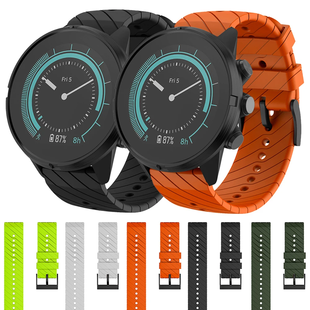 Ремешок для часов Suunto Songtuo 9 универсальный быстросъемный мягкий силиконовый