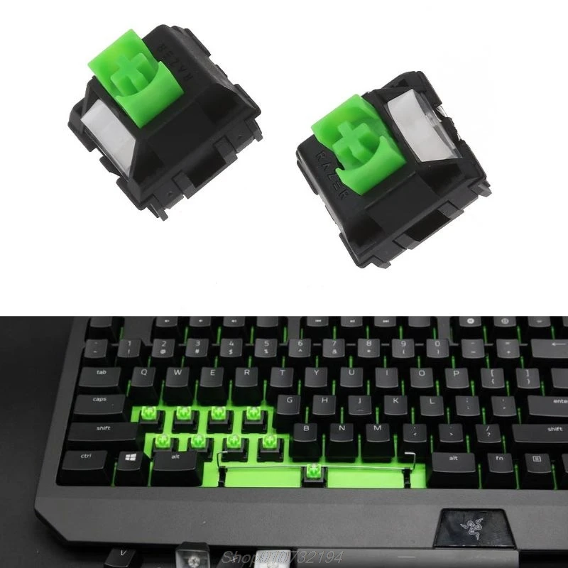 

2Pcs Razer Green RGB SMD Switches 3 Pin for Razer BlackWidow Lite Gaming Mechanical Keyboard Switches Cherry MX Oct Dropshipping
