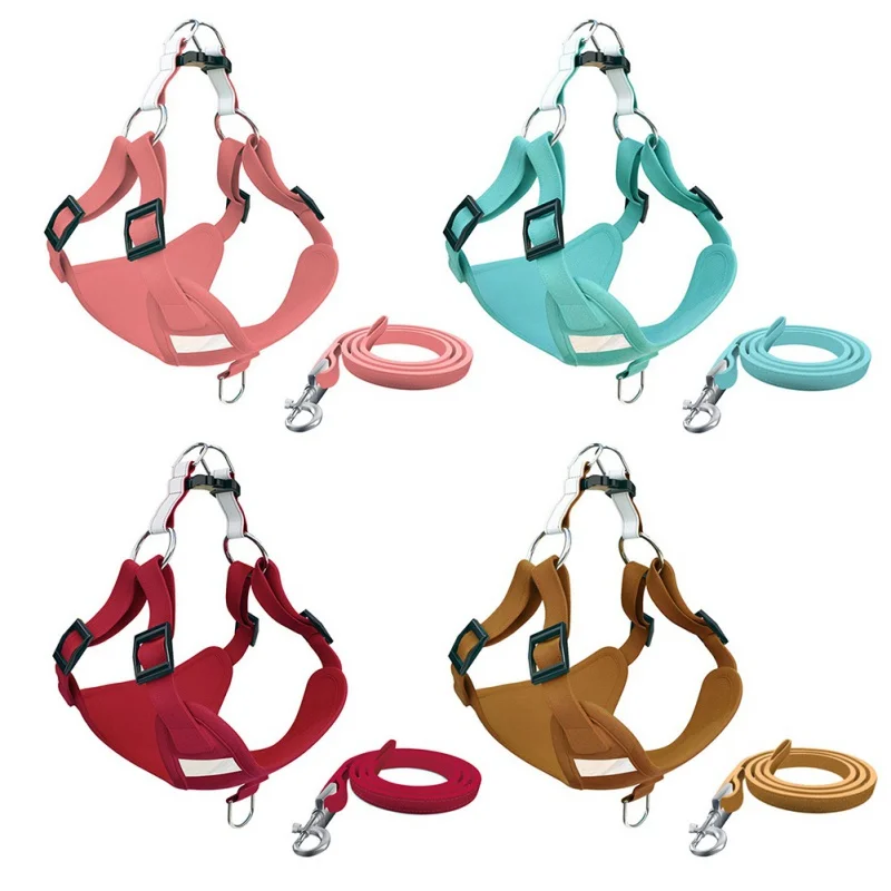 

Dog Harness Leash Set Harnesses Vest Reflective Safety for Small Medium Dogs Cat Puppy Chest Strap Pug Chihuahua Bulldog