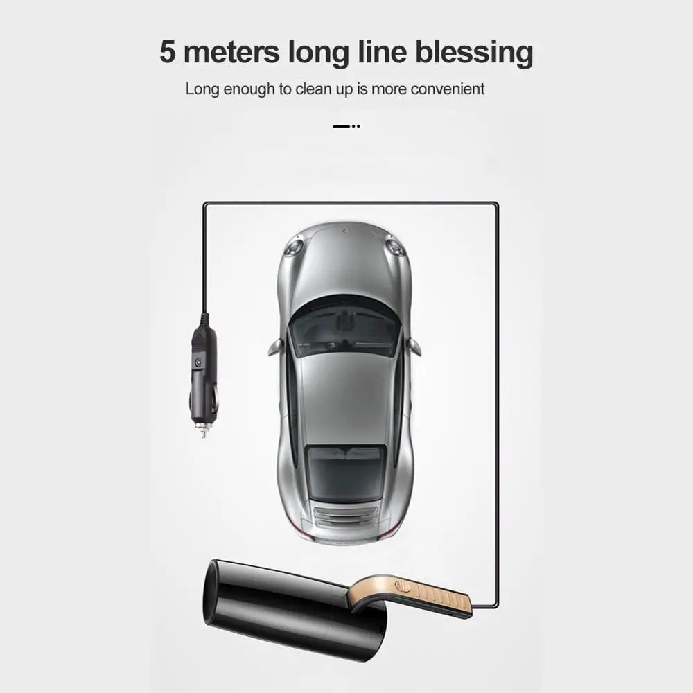 

120W 12V 4500PA High Suction Car Vacuum Cleaner Portable Handheld Vacuum Cleaner Wet Dry Dual-use Vaccum Cleaner for Car Home