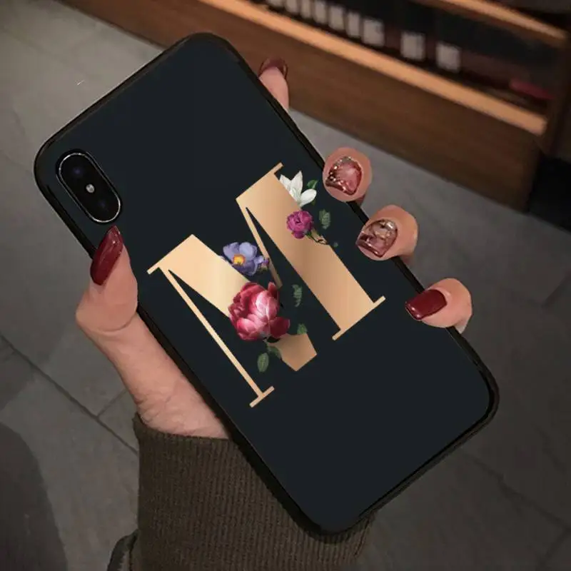 Yinuoda Классический чехол с буквенным алфавитом и цветочным принтом для Samsung Galaxy J7 J8