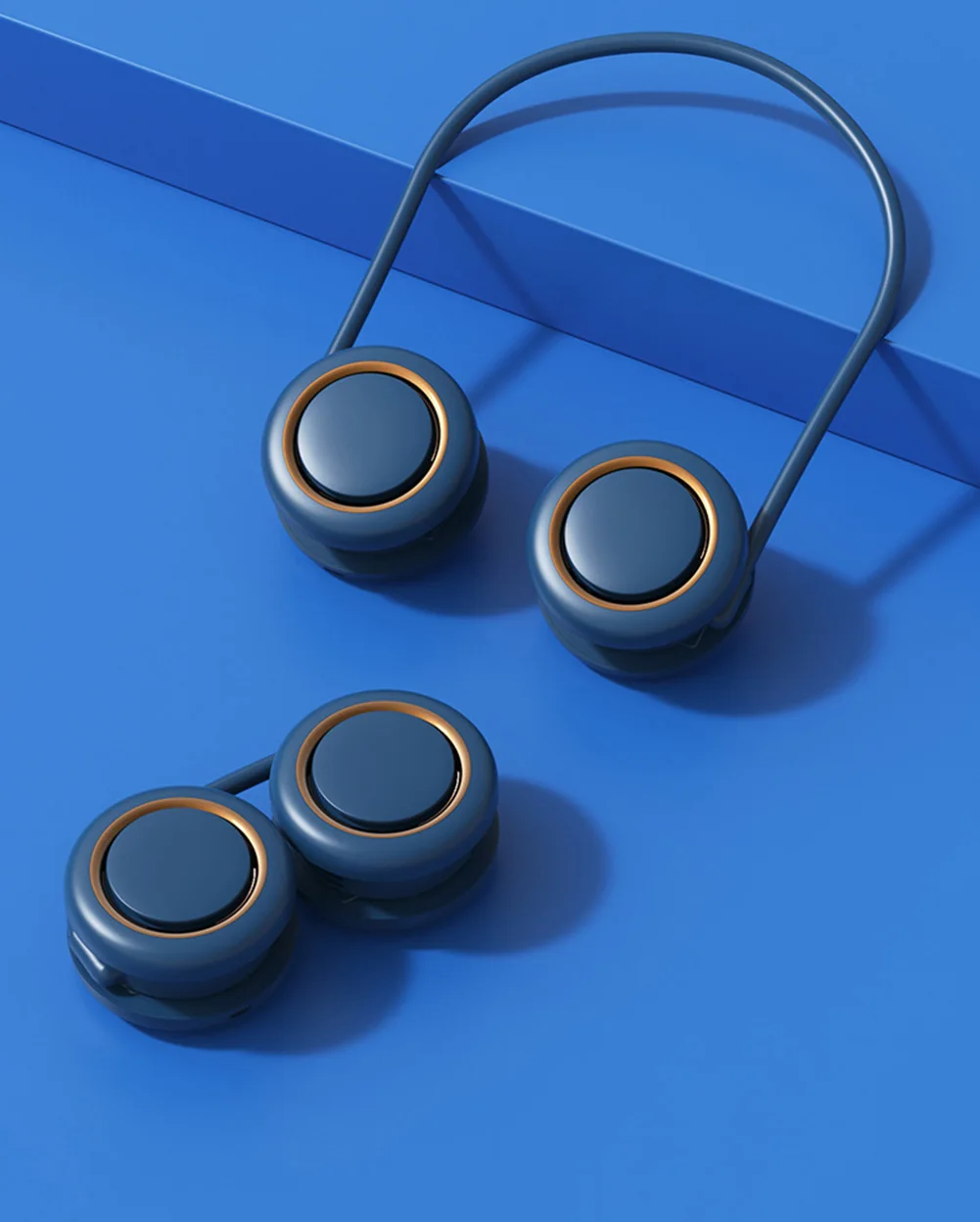 

Портативный мини-вентилятор на шею, 3 скорости, USB-зарядка, 2000 мАч