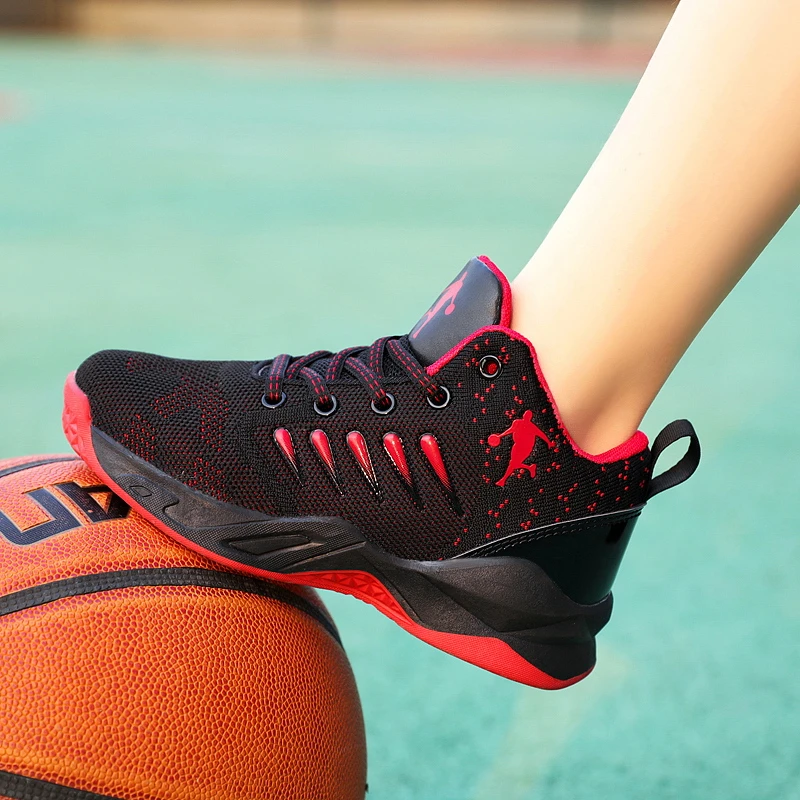 

Баскетбольные кроссовки для мальчиков, дышащие, на толстой подошве, Нескользящие, спортивная обувь, ботинки для тренировок