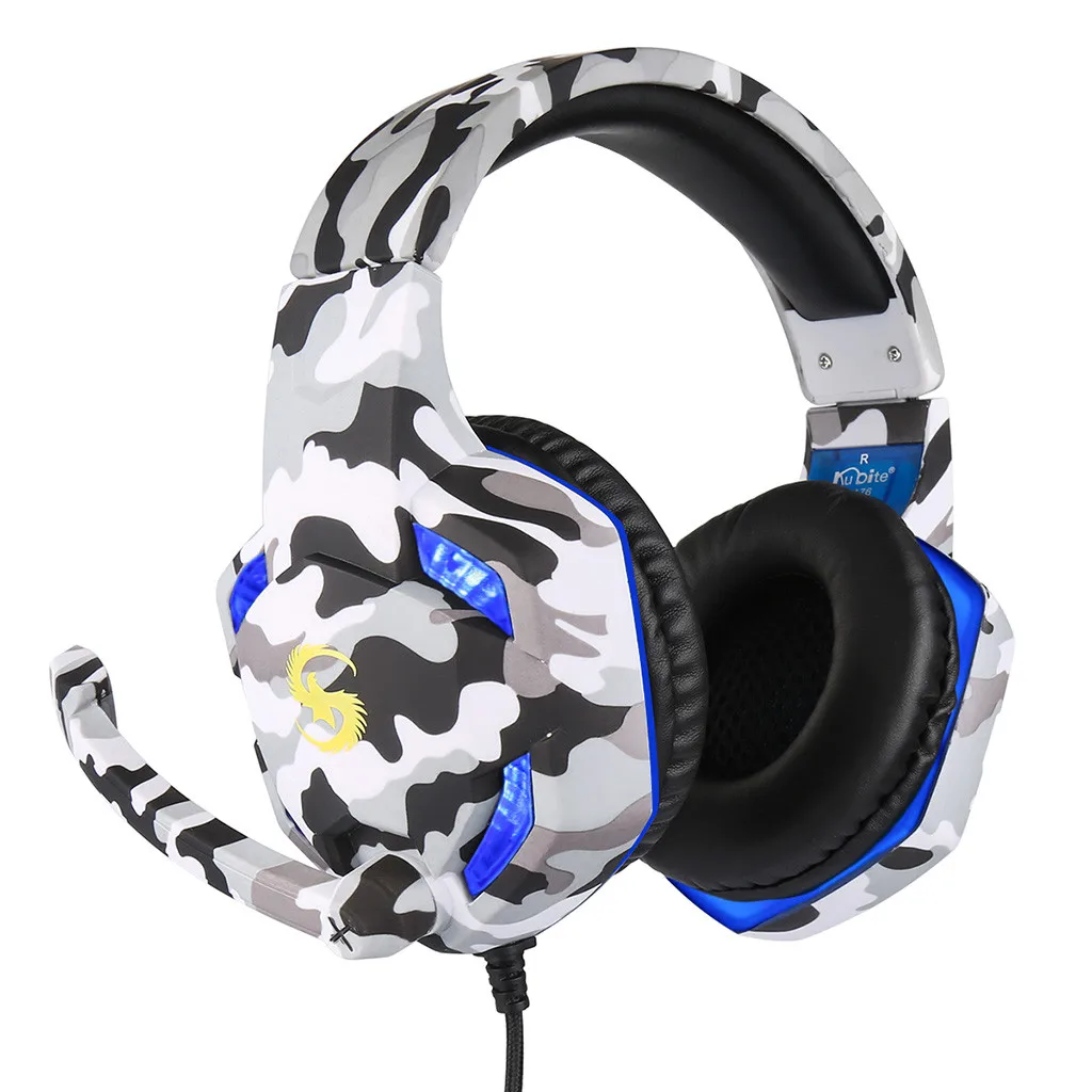 White 25# новые игровые гарнитуры, большие наушники со светлым микрофоном, стерео наушники, глубокий бас для ПК, компьютера, геймера, ноутбука, PS4, X-BOX - Цвет: White