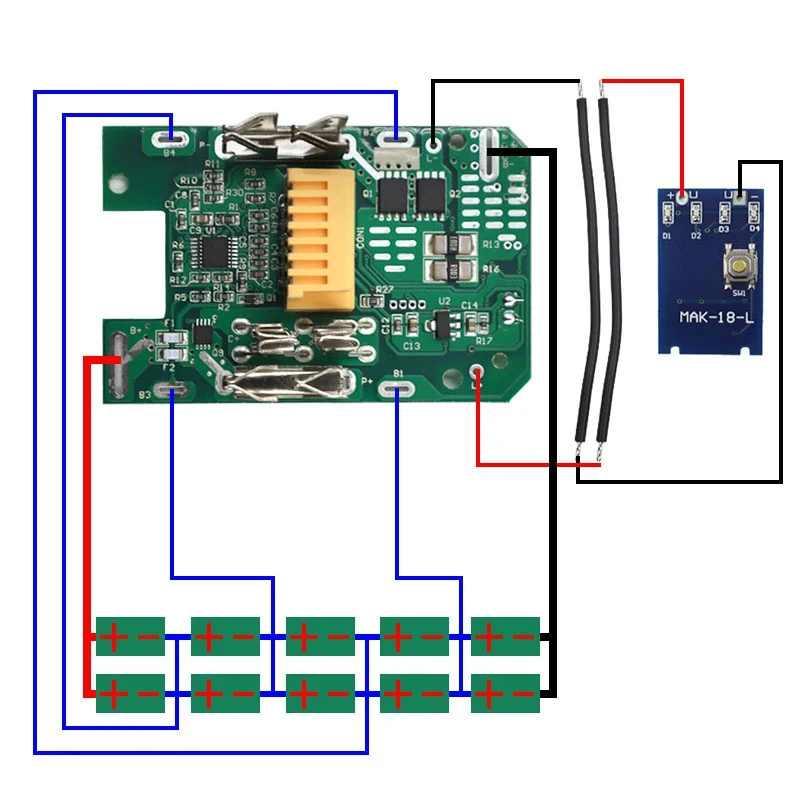 Чехол для литий-ионного аккумулятора BL1830 защитная печатная плата зарядки Makita 18 в