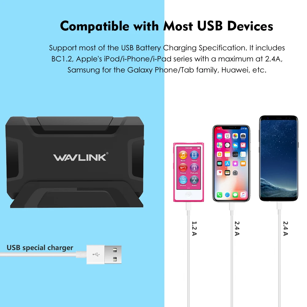 4-портовая умная USB зарядная станция зарядное устройство дорожный адаптер
