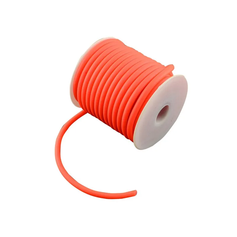 OrangeRed 5 мм(10 м/рулон) силиконовый резиновый полый шнур для самостоятельного изготовления ювелирных изделий Аксессуары, белый/черный/синий/красный/розовый зеленый/оранжевый цвета F70 - Цвет: OrangeRed