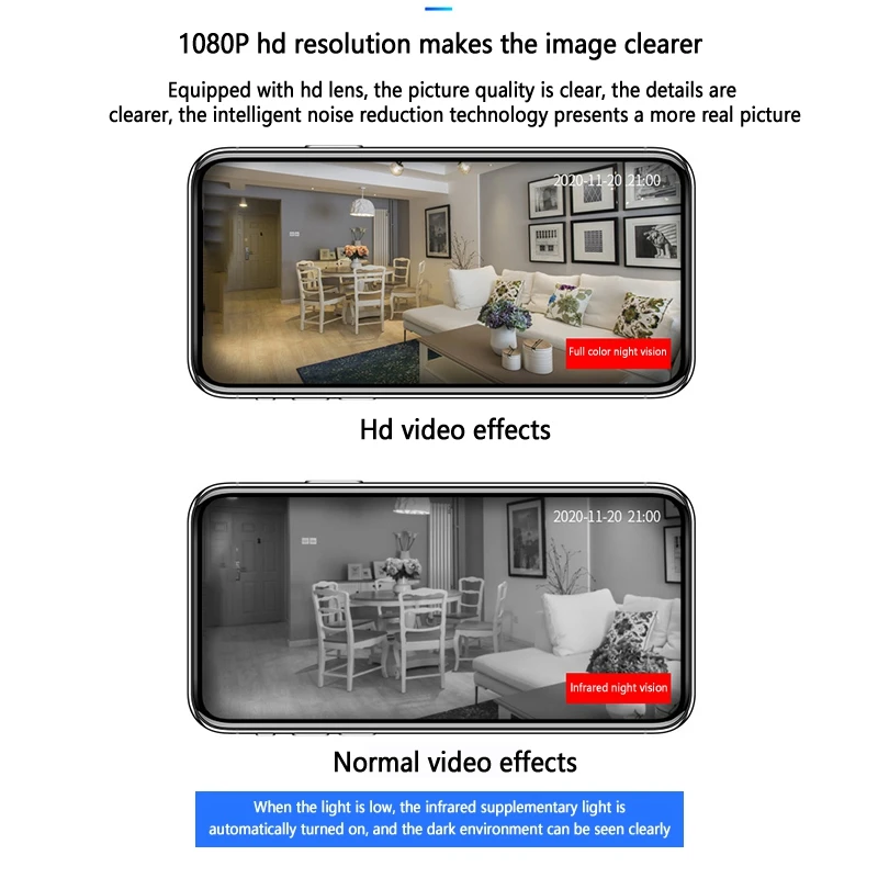 

ZX-H1080-Y18, Home Wireless Wifi High-Definition Baby Noise Reduction Monitoring Camera