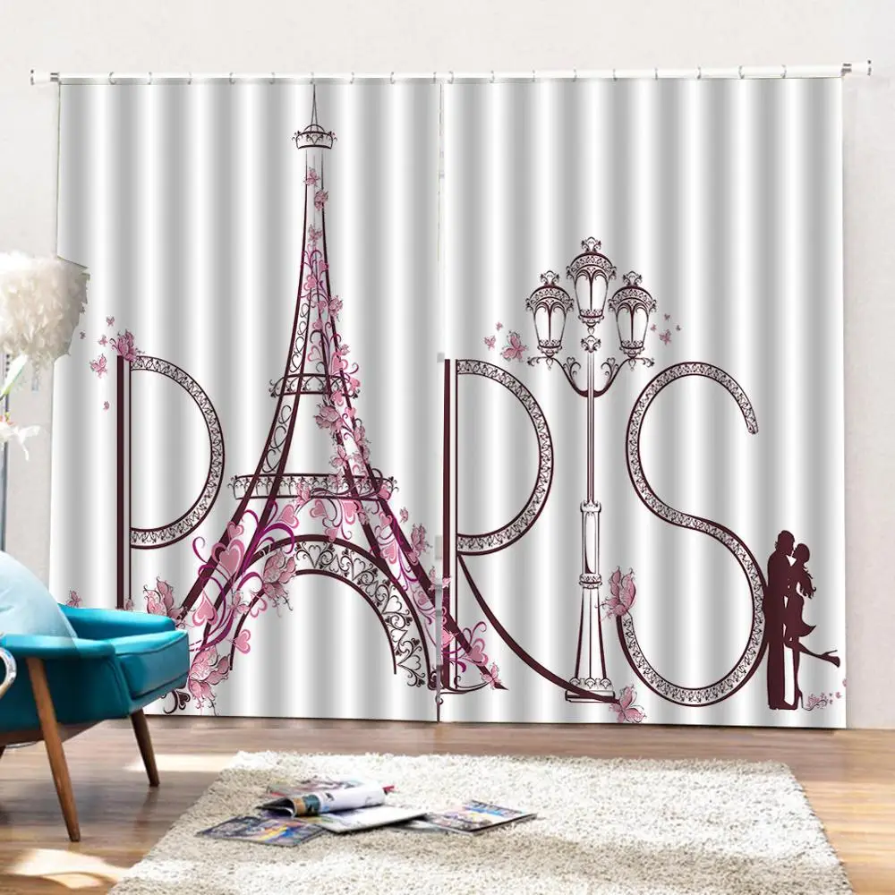 Индивидуальные размеры роскошные затемненные 3D оконные шторы красивые фото