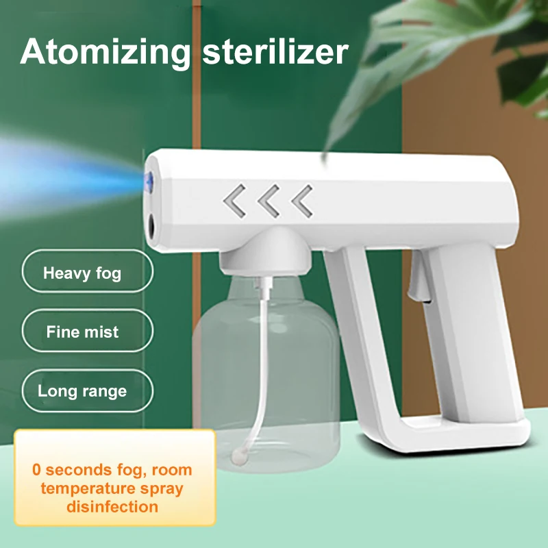 

250ML Wireless Disinfectant Sprayer Blue Light Nano Steam Spray Gun Sterilization Nebulizers Steam Spray Gun For Home Office