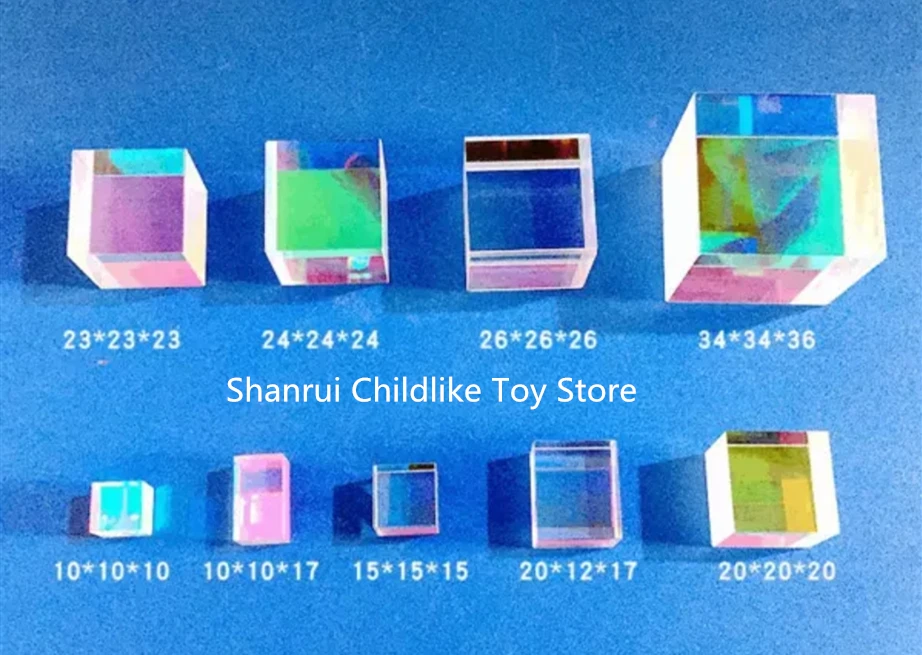 

Physics Science Toys for Kids Glass Reflecting Triangular Color Prism Educational Toys Light Spectrum Cube Play Game with Optics