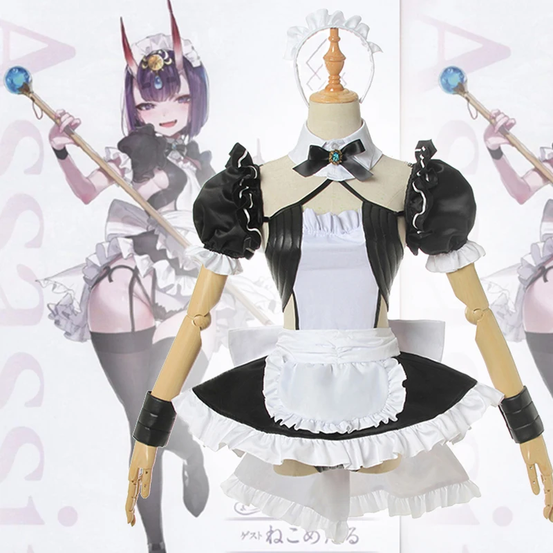 Игра FGO Fate Grand Order костюмы для косплея Shuten douji маскарадный костюм платья горничной