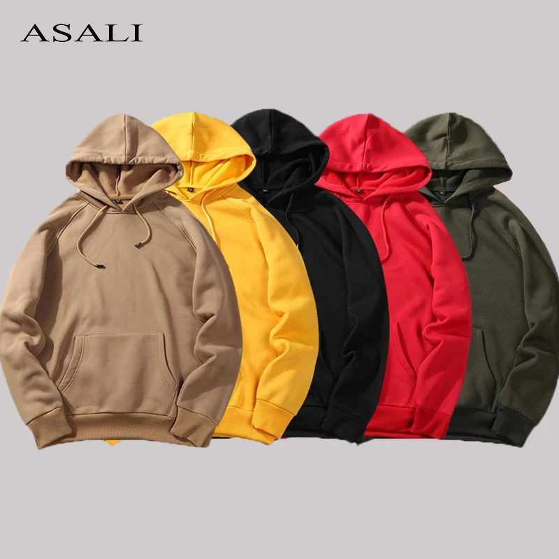 

Long Sleeve Fashion Mens Hoodies Hip Hop Sweatshirt Men's Solid Color Pullover Hooded Tracksuit Male Autumn Winter Fleece Hoody