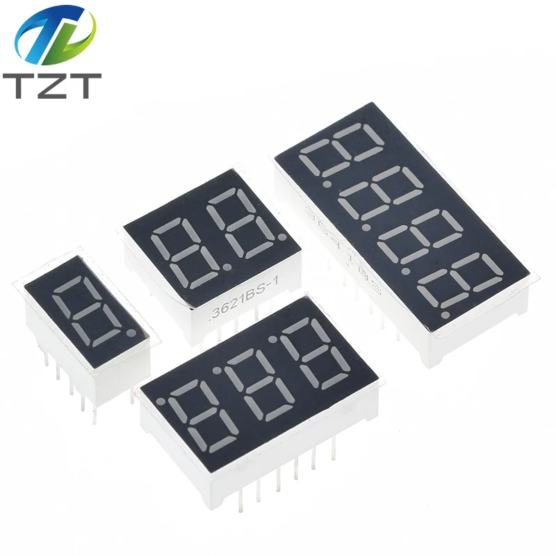 10 шт. 7-сегментный светодиодный дисплей 0 36 дюйма 1 бит/2 бит/3 Бит/4 бит циферблатная
