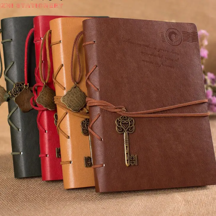 

Vintage kraft paper leather-faced diary Bei Weiwei same paragraph thickened hand ledger notepad student gift