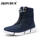 Мужские Водонепроницаемые ботинки с мехом, Зимние очень теплые ботинки унисекс, зимняя повседневная обувь, кроссовки с высоким берцем, резиновые ботильоны