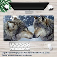 40x90x0 3cm large mouse pad happy wolf story table mat cover gamer gaming mousepad keyboard desk playmat