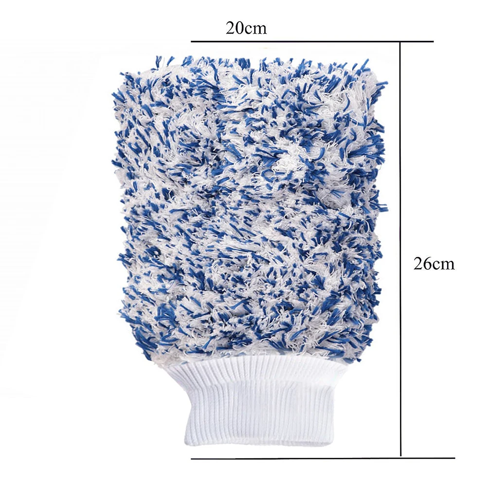 

1 Pcs Soft Absorbency Glove High Density Car Cleaning Ultra Soft Easy To Dry Auto Detailing Microfiber Madness Wash Mitt Cloth