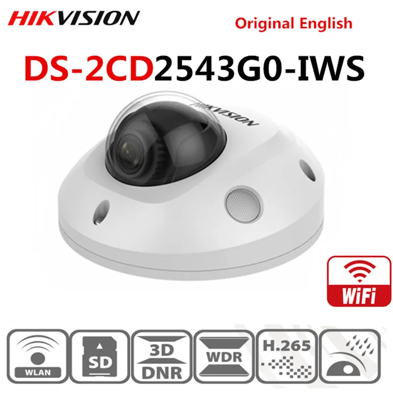 Hik камера видеонаблюдения WiFi DS 2CD2543G0 IWS 4MP беспроводная ИК Мини купольная ip