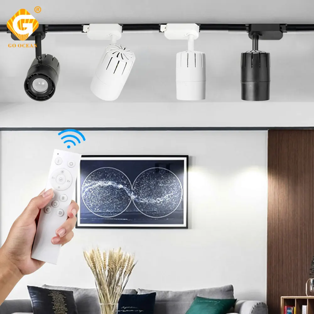 2 провода алюминиевый корпус Трековый светильник 4 г пульт дистанционного