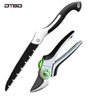 Садовые ножницы DTBD, бытовые портативные садовые ножницы с храповым механизмом, для обрезки веток, фруктовых деревьев, ручные инструменты, Складная пила и перчатки