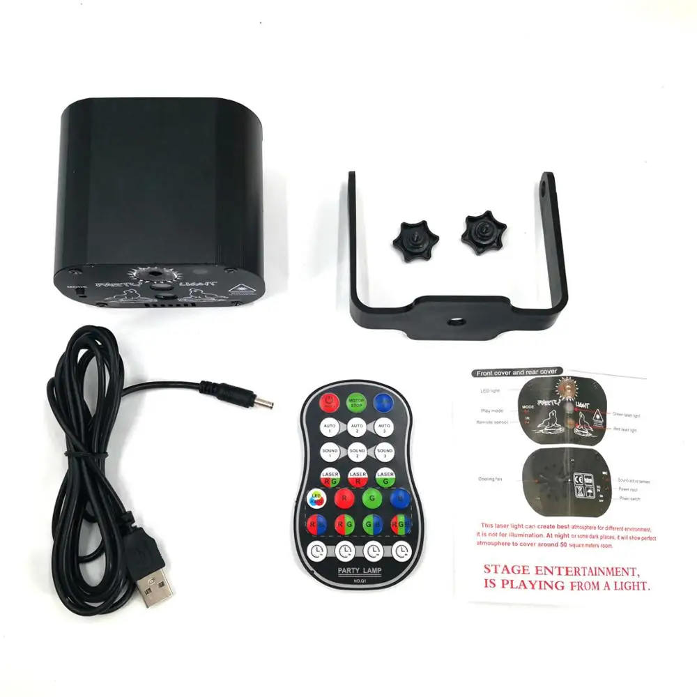 60 узоров RGB светодиодный диско-светильник 5 в USB лазерная проекционная лампа