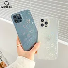 Лазерный Прозрачный чехол для телефона с любовным сердцем для iPhone 12 Pro Max 11 Pro Max X XR XS Max 7 8 Plus SE 2020, мягкий прозрачный чехол из ТПУ